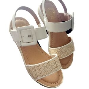 Big Girls White Mountain Kids Eastern Strappy Sandals Size 11